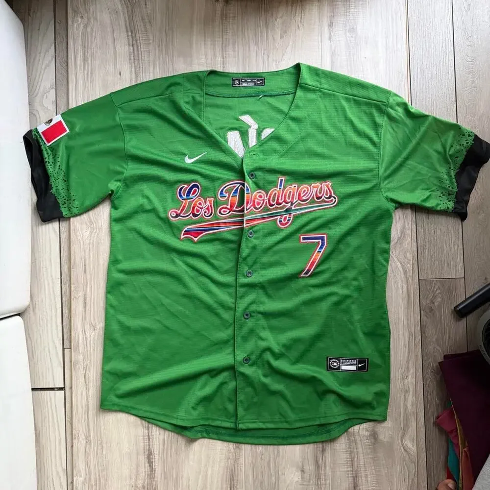 Nike Los Angeles Dodgers Julio Urías  Mexico Jersey Green XXXL